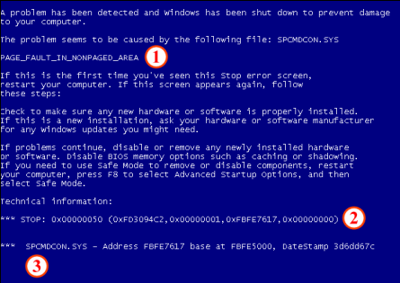 Stop error Стоп ошибки
