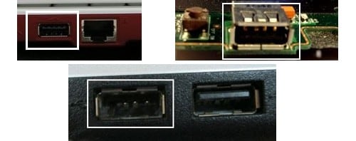 Damaged USB ports Повреждённые USB порты