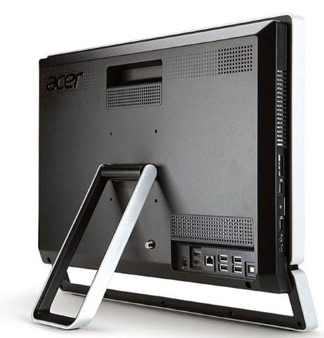 Comfortable stand allows you to adjust the placement options monoblock Удобная подставка позволяет регулировать варианты размещения моноблока