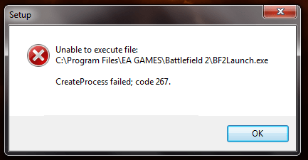 Screenshot error fail code 267 Скриншот ошибки сбой код 267
