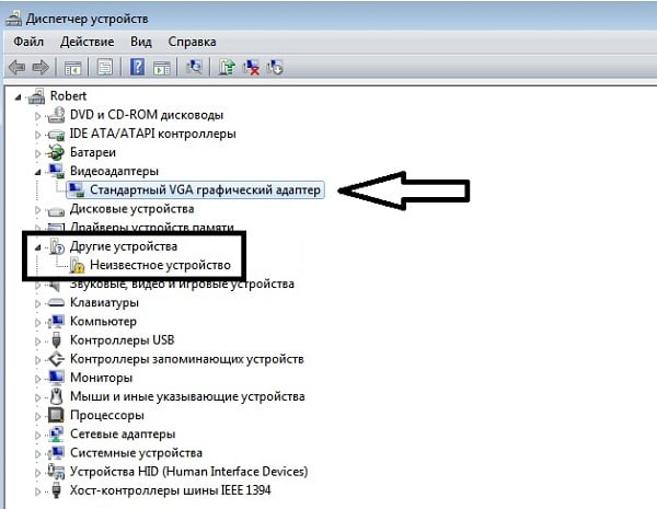 Video adapters in task manager Видеоадаптеры в диспетчере задач