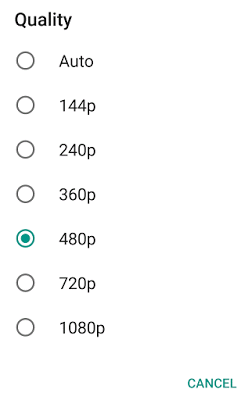 Selecting video playback quality Выбор качества воспроизведения видеролика