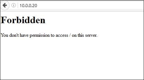 Forbidden Forbidden You don't have permission to access / on this server, как исправить