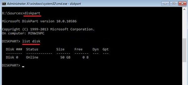 Type list disk Набираем list disk