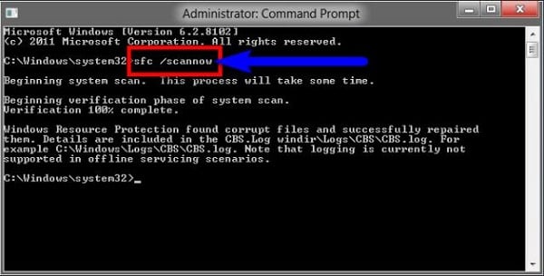 We execute sfc / scannow Выполняем sfc /scannow