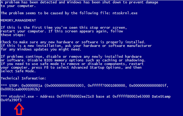 BSoD with mentioning Ntoskrnl.exe BSoD с упоминанием Ntoskrnl.exe