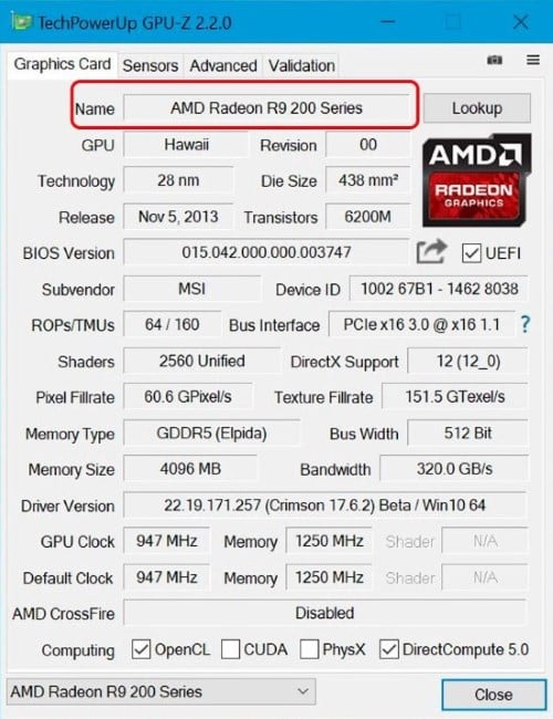 files/2018/09/GPU-Z-2.2.0.jpg 500w, http://www.ww.kr.ua/files/2018/09/GPU-Z-2.2.0-231x300.jpg 231w Определение модели и фирмы-производителя при помощи утилиты GPU-Z