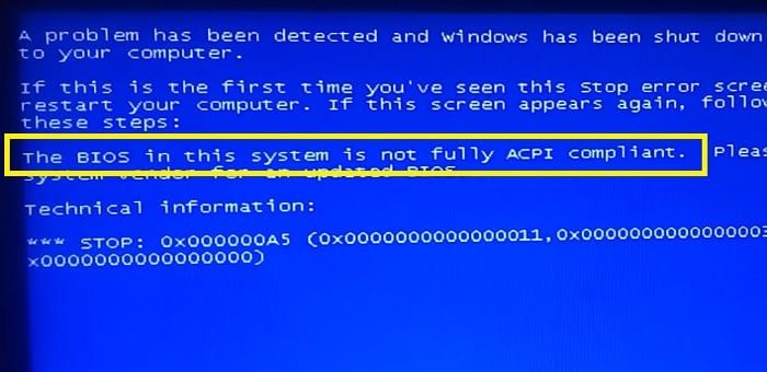 files/2018/09/bios-1.jpg 700w, http://www.ww.kr.ua/files/2018/09/bios-1-300x146.jpg 300w Ошибка "The BIOS in this system in not fully ACPI compliant"